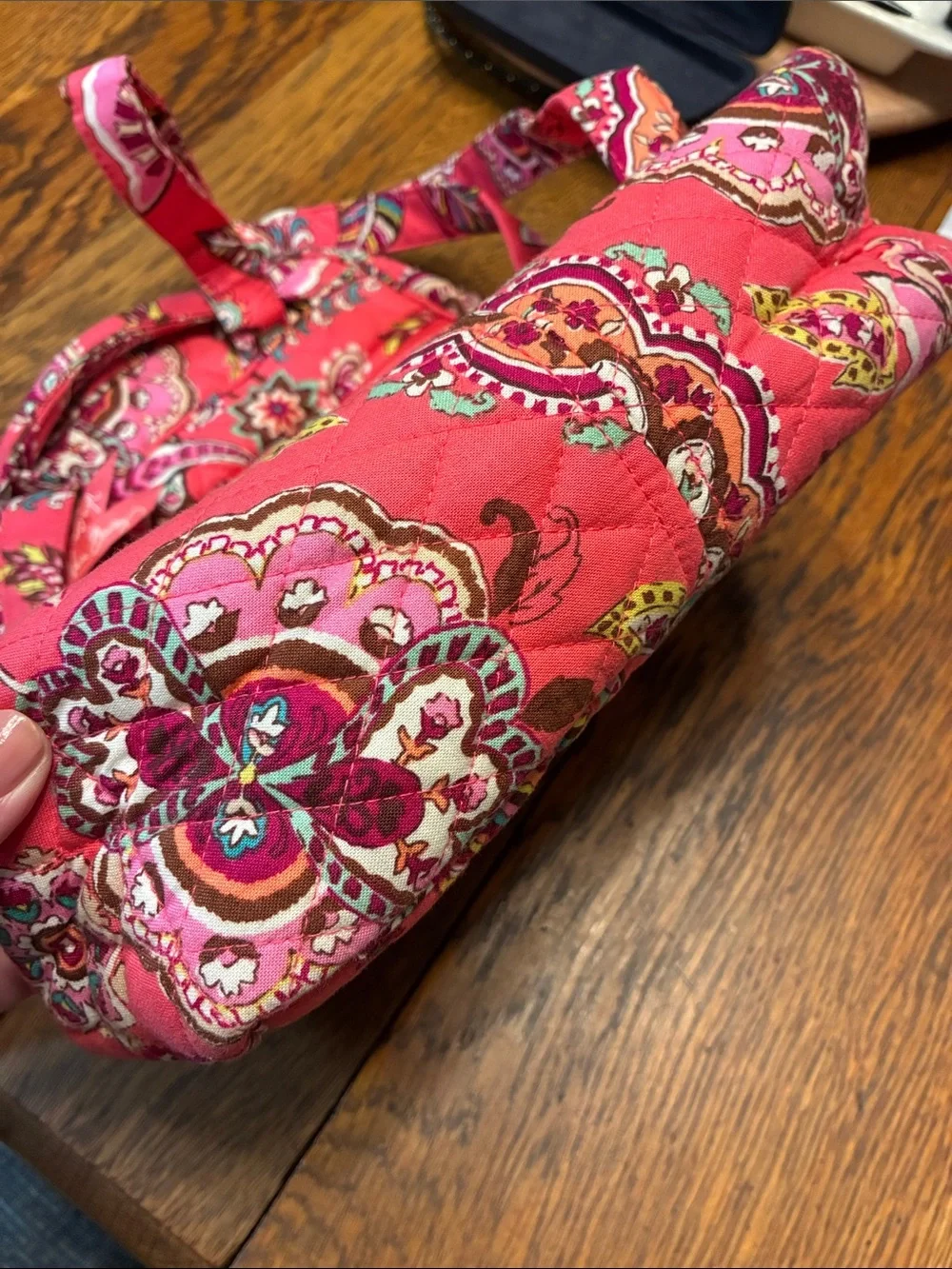 Vera Bradley Call Me Coral Quilted Floral Print Women's Backpack
